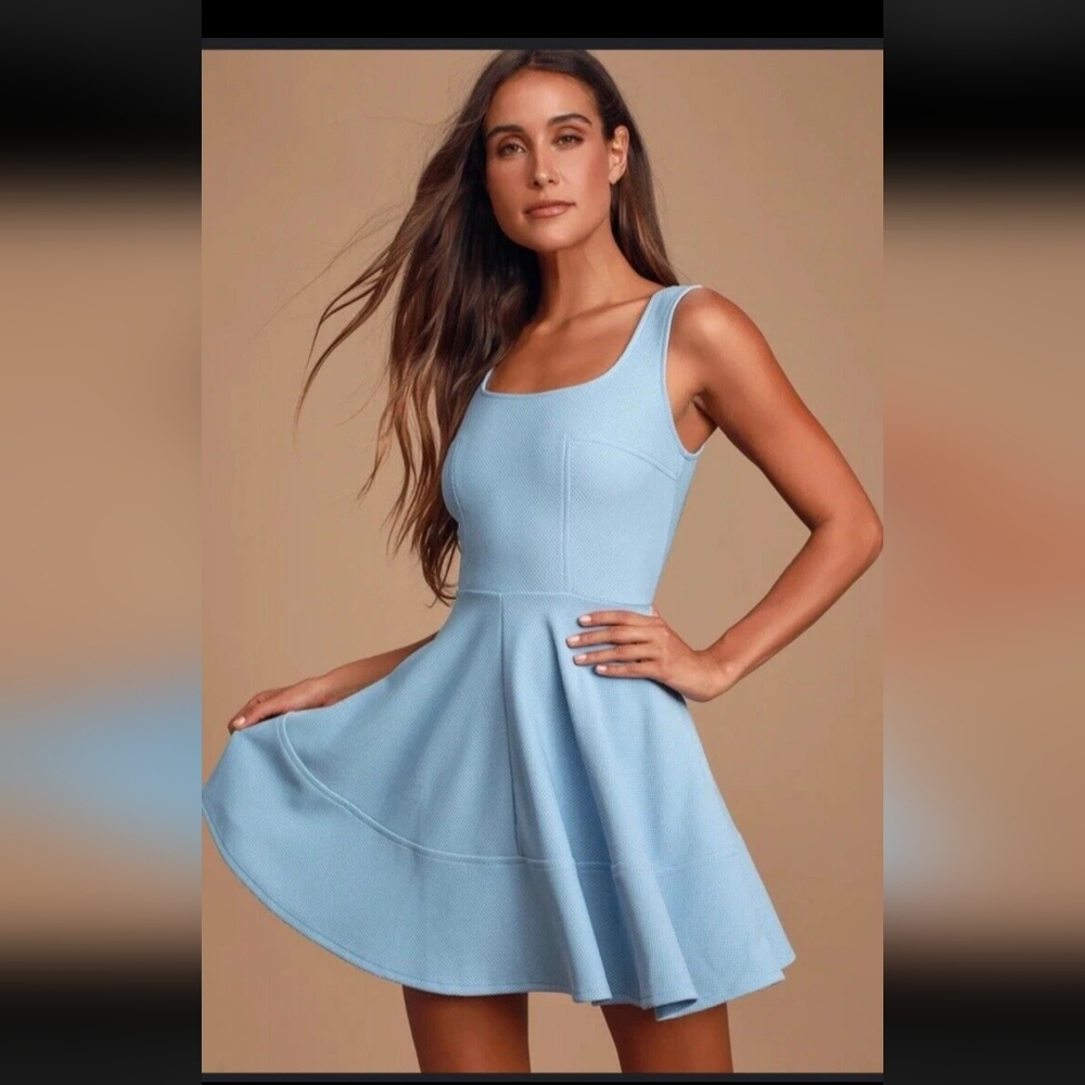 Lulu's Periwinkle Mini Dress